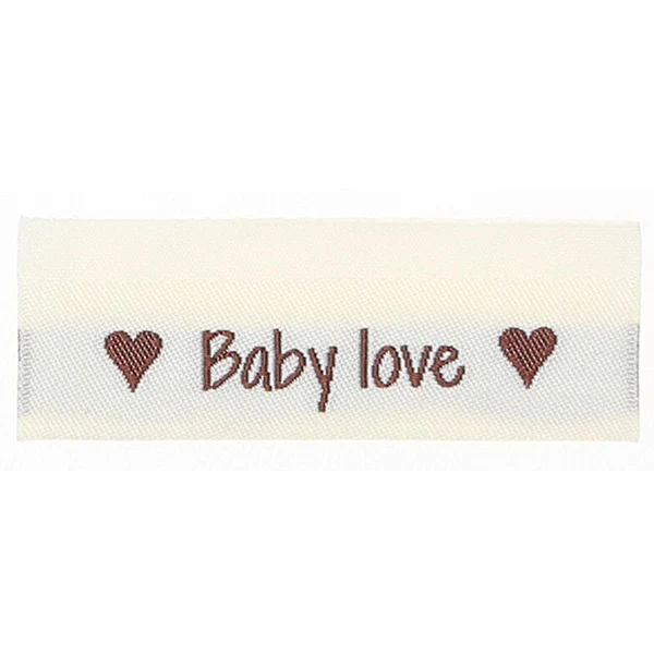 Go Handmade Vævet Label, Dobbeltsidet, 50 x 11,5 mm, 10 stk